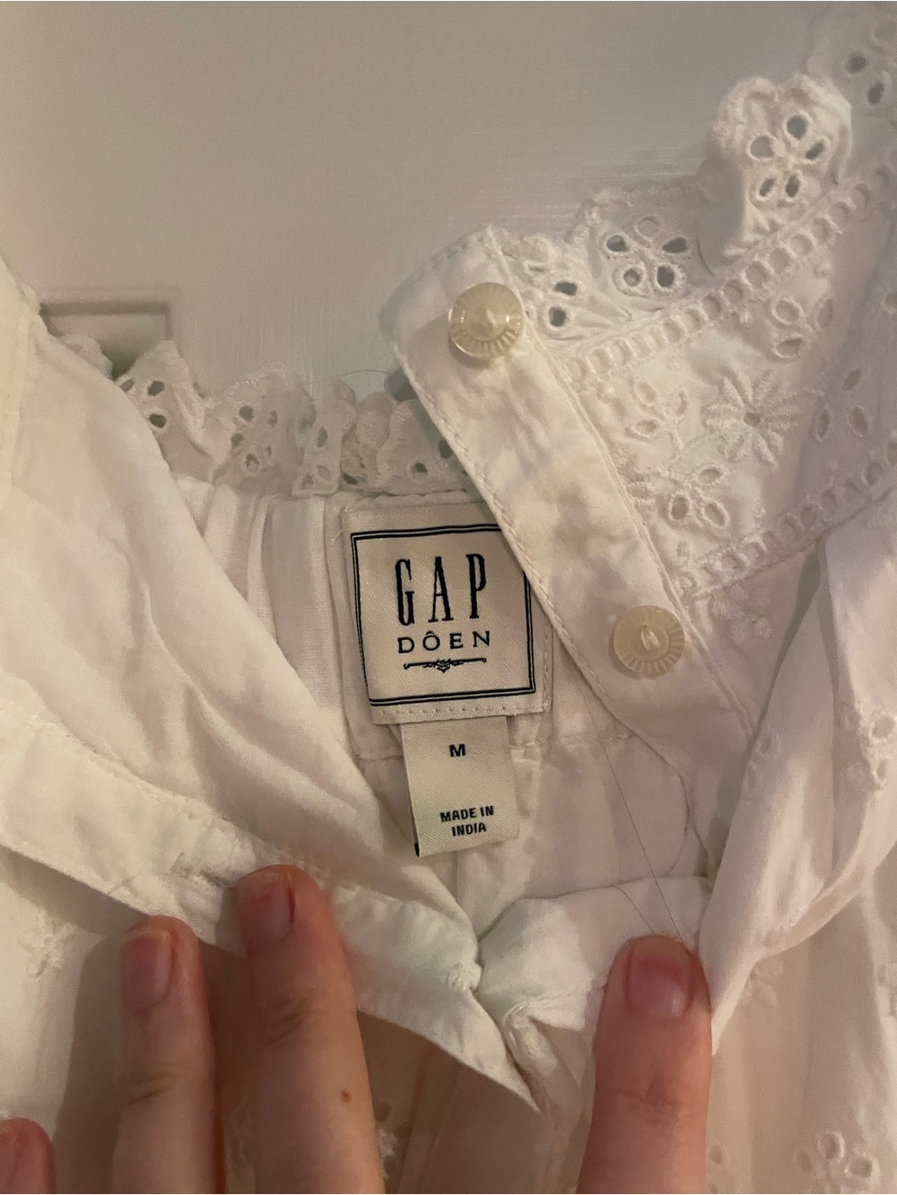 Doen x Gap White Eyelet Tiered Midi Dress - Picture 5 of 8
